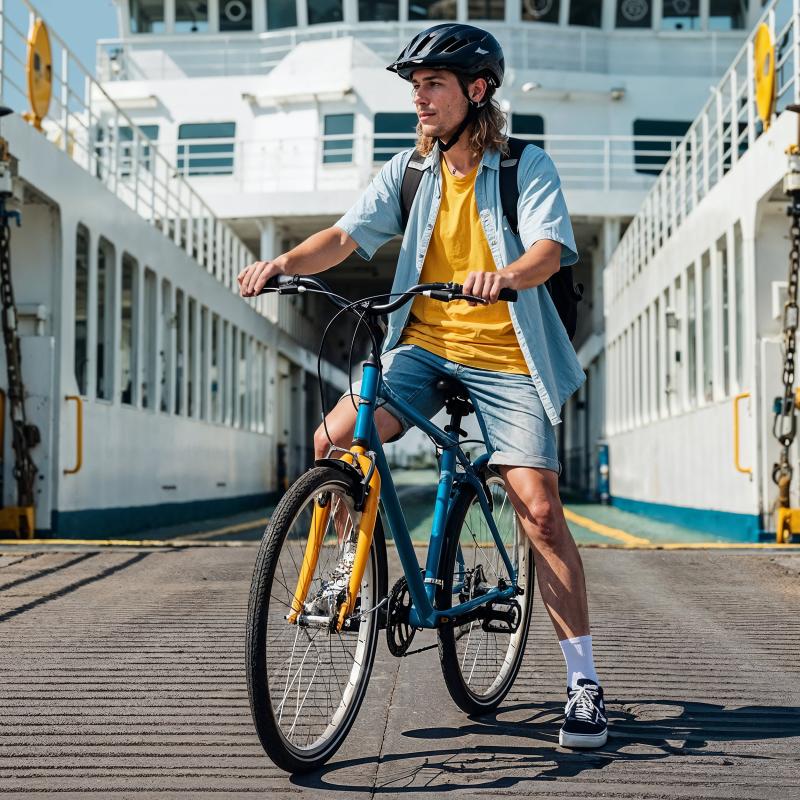 Imbarco bici su traghetto